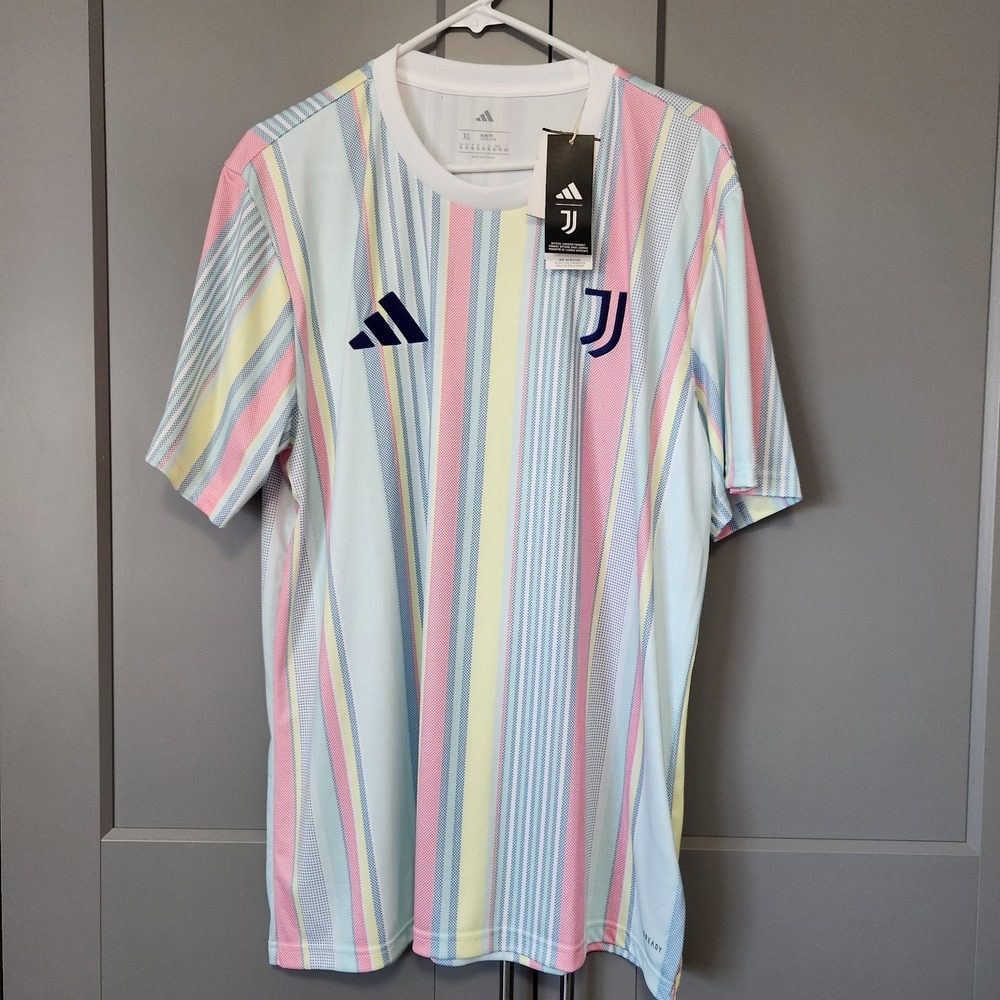 New Adidas Juventus 2025 - 26 Prematch Training Jersey White Multi XL Shirt
